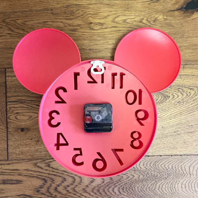 3Dウォールクロックミッキーマウスディズニー壁掛け時計MEIDICLOCKModernDesignMickeyMouseBigDigit3DWallClockHomeDecorDecoration-Black