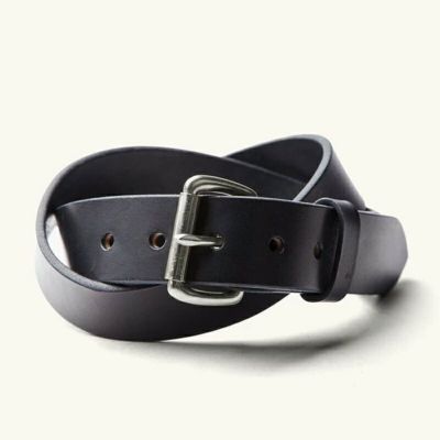 タンナーグッズ レザーベルト ブラック ステンレスバックル アメリカ製 TANNER GOODS Standard Belt