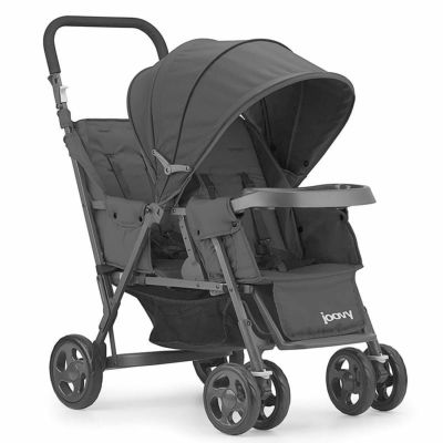 ベビーカー 双子用 バギー ジュービー タンデム ２人用 ストローラー 二人乗り JOOVY Caboose Too Graphite Stand-On Tandem Stroller