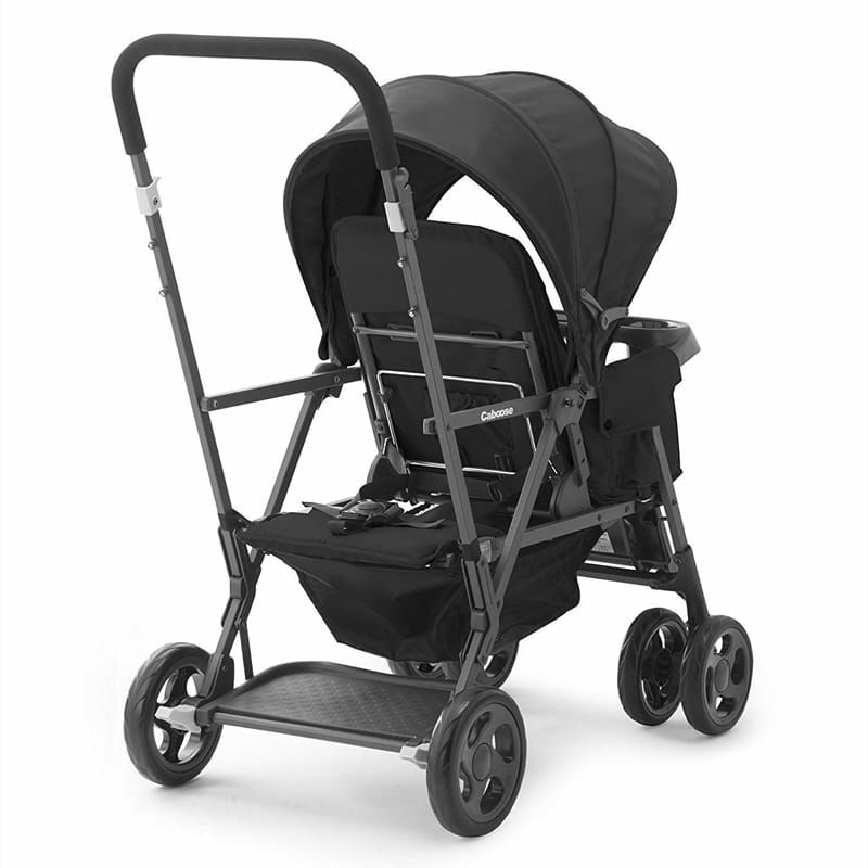 ベビーカー 双子用 バギー ジュービー タンデム ２人用 ストローラー 二人乗り JOOVY Caboose Too Graphite  Stand-On Tandem Stroller | アルファエスパス