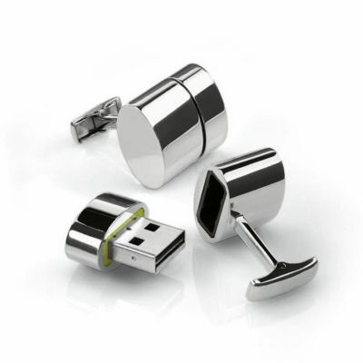 【送料無料】カフスリングPolishedOvalWiFi/2GBUSBCufflinks【smtb-k】【kb】