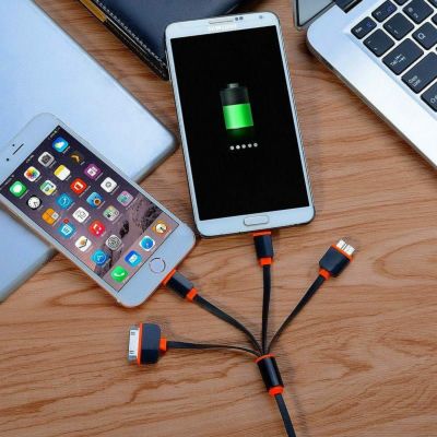 USBケーブル iPhone,iPad,iPod各種対応 USB Cable, 4 in 1 Multifunctional Universal USB Charger Cable Adapter Connector for iPhone 7 7 Plus, 6S, 6 Plus, 5S, 4S, iPad Mini, iPod, Galaxy S5 S6, Power Bank 