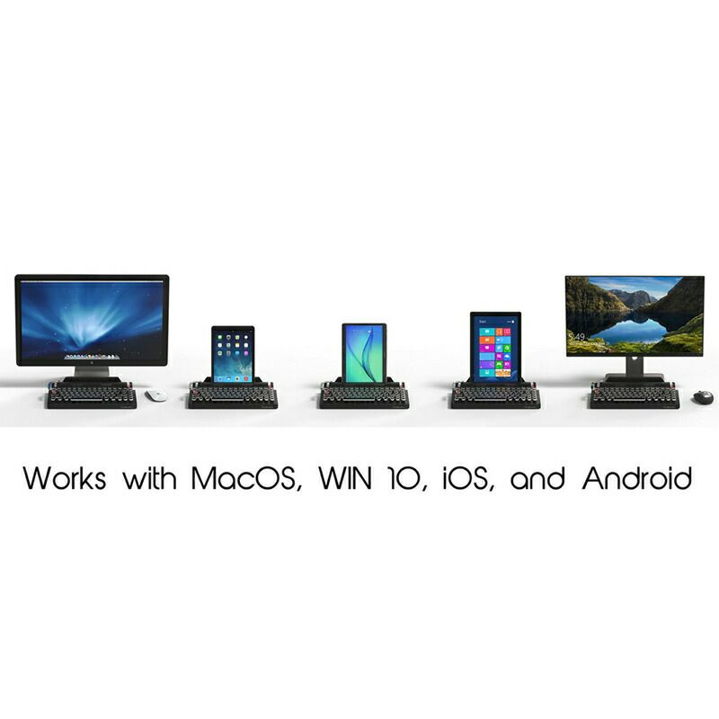 タイプライター型キーボードタブレットスタンド付Bluetooth接続スマホPCb8taQwerkywriter?STypewriterInspiredKeyboard