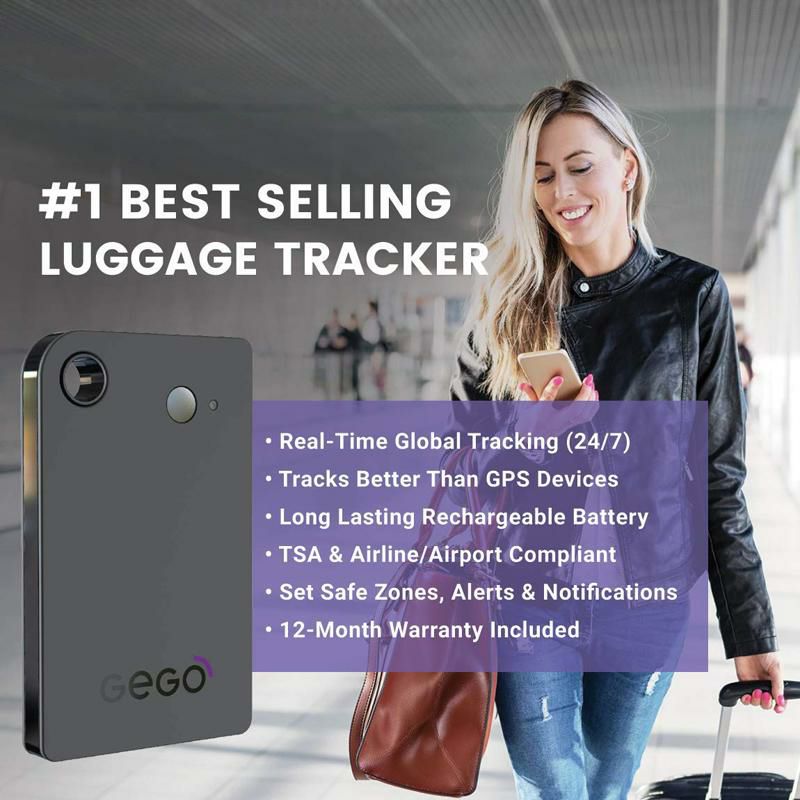 ラゲッジトラッカー荷物追跡GSMグローバル3GBluetooth旅行ロストバゲッジGEGOLuggageTracker-WorldwideRealTimeTrackingDevice-TravelBaggageGSMLocator(BetterThanGPS)Global3G/BluetoothwithMobileApp(AirlineCompliant)Black