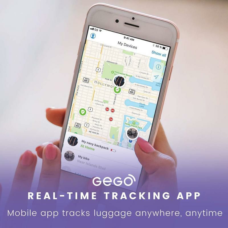 ラゲッジトラッカー荷物追跡GSMグローバル3GBluetooth旅行ロストバゲッジGEGOLuggageTracker-WorldwideRealTimeTrackingDevice-TravelBaggageGSMLocator(BetterThanGPS)Global3G/BluetoothwithMobileApp(AirlineCompliant)Black