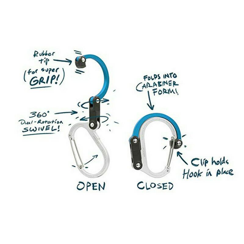 フック付きカラビナヒーロークリップミニバッグハンガーベビーカーにもHEROCLIPVersatileClip(Mini)|Non-LockingCarabiner|HangAnything,Anywhere