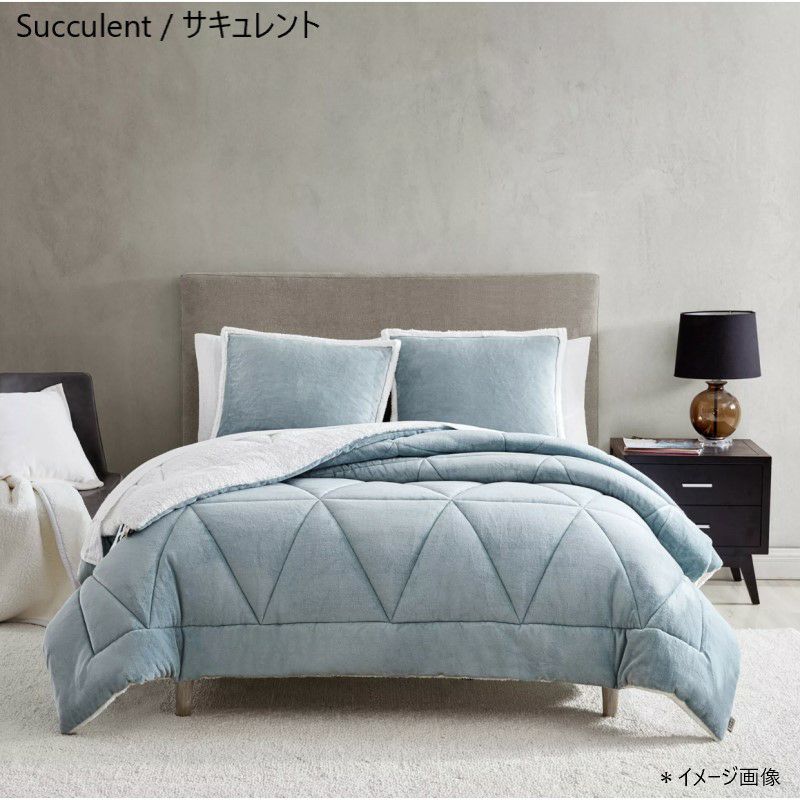 アグリバーシブル218×173cmコンフォーターセット掛け布団枕カバーエイブリーUGGAveryReversibleComforterSetTwin