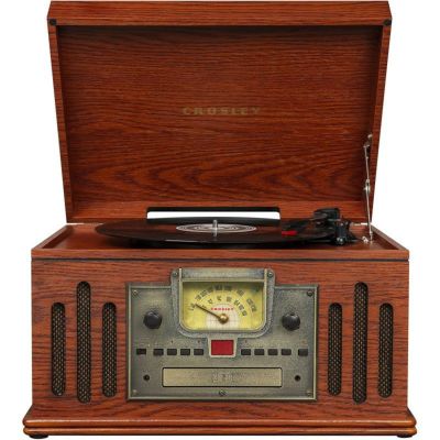 クロスリー ラジオ レコードプレーヤー CDプレーヤー カセットデッキ Aux Bluetooth Crosley CR704B Musician  3-Speed Turntable with Radio, CD/Cassette Player, Aux-In and Bluetooth |  アルファエスパス