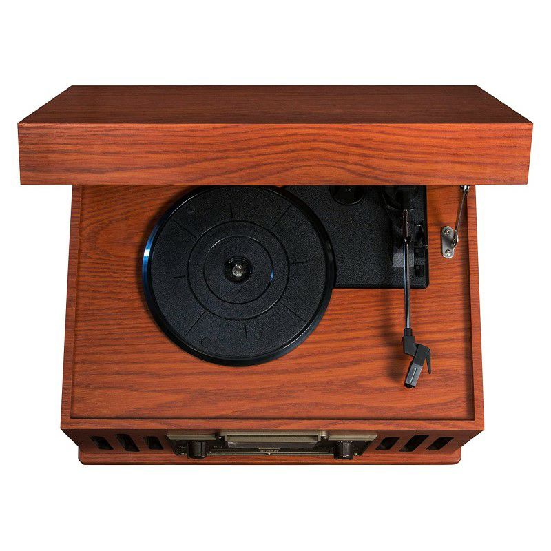 クロスリー ラジオ レコードプレーヤー CDプレーヤー カセットデッキ Aux Bluetooth Crosley CR704B Musician  3-Speed Turntable with Radio, CD/Cassette Player, Aux-In and Bluetooth |  アルファエスパス