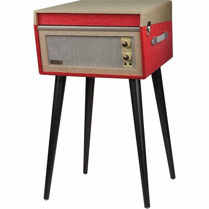 クロスリー バミューダ ポータブル ターン テーブル 赤 Crosley CR6233A-RE Dansette Bermuda Portable  Turntable with Aux-In, Red 家電 | アルファエスパス