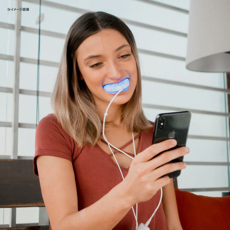 GLOティースホワイトニングキット歯Bluetooth専用アプリGLOLITTEETHWHITENINGDEVICETECHKITWITHBLUETOOTH家電