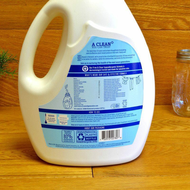 セブンスジェネレーション洗濯用液体洗剤2.95L66回分SeventhGenerationNaturalLiquidLaundryDetergent-100oz-FreeandClear-66Loads【RCP】