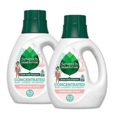 セブンスジェネレーション液体洗濯洗剤4X赤ちゃん用1.18L×2本106回分SeventhGenerationConcentratedBabyLaundryDetergent,106loads,40oz,2Pack