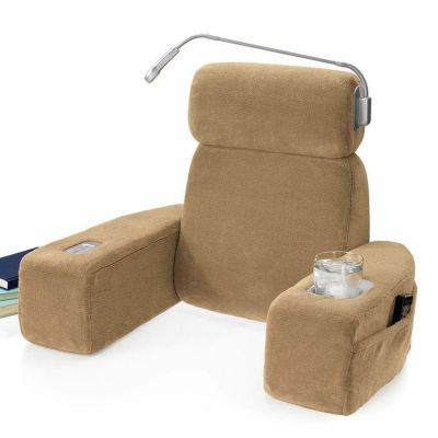 ベットの上用マッサージ機能付チェアー ライト付 背もたれ nap Massaging Bed Rest