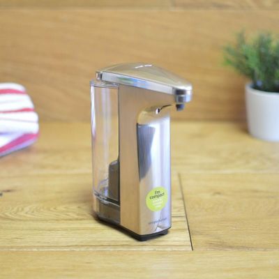 シンプルヒューマン センサー式 ポンプ 石けん サニタイザー simplehuman Sensor Pump for Soap or Sanitizer Brushed Nickel 235ml ST1023