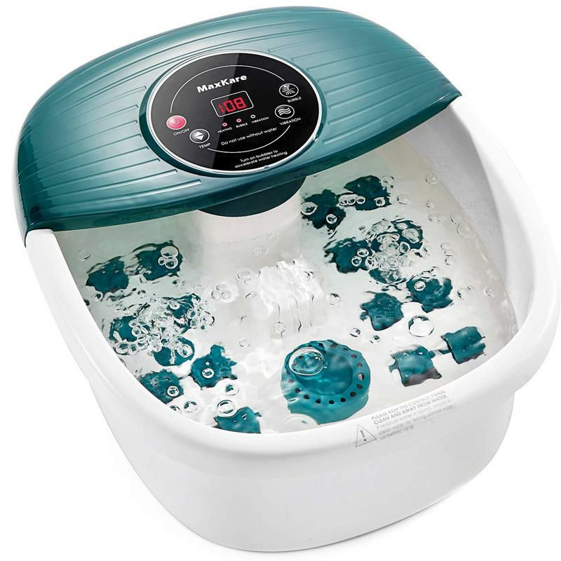 フットバス温度調節可能ローラーバイブレーションバブルFootSpa/BathMassagerwithHeat,Bulbbles,andVibration,DigitalTemperatureControl,16MasssageRollerswithMiniAcupressureMassagePoints,SootheandRelaxTiredFeet家電