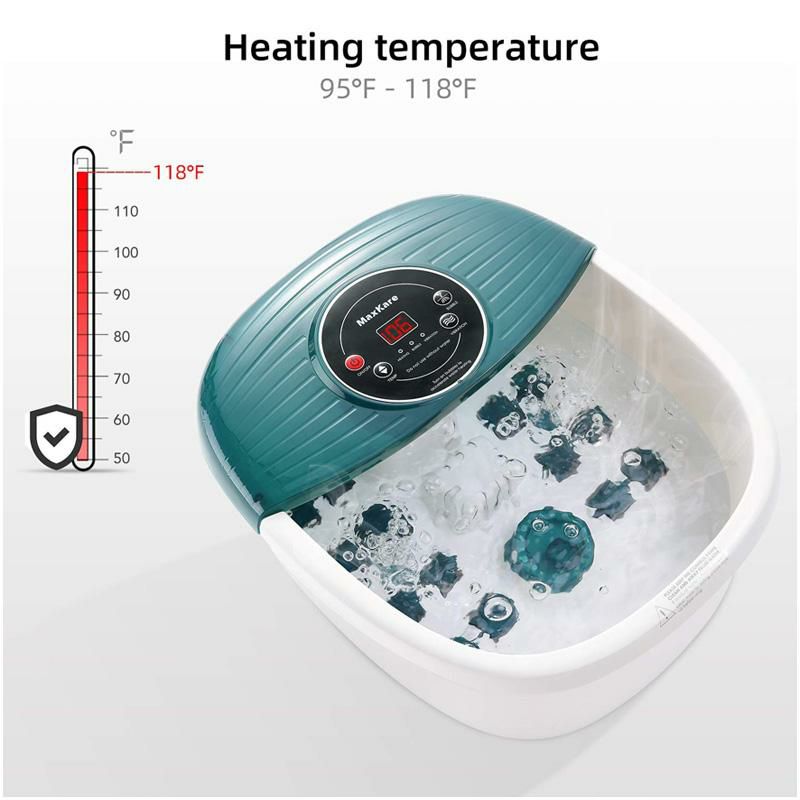 フットバス温度調節可能ローラーバイブレーションバブルFootSpa/BathMassagerwithHeat,Bulbbles,andVibration,DigitalTemperatureControl,16MasssageRollerswithMiniAcupressureMassagePoints,SootheandRelaxTiredFeet家電