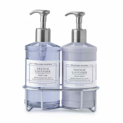 ウィリアムズソノマ デラックスハンドソープ＆ローションセット フレンチラベンダー Williams-Sonoma French Lavender Deluxe Hand Soap & Lotion Set with Caddy