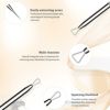 にきびケアキット角栓毛穴汚れステンレス美肌BESTOPEBlackheadRemoverPimpleComedoneExtractorToolBestAcneRemovalKit-TreatmentforBlemish,WhiteheadPopping,ZitRemovingforRiskFreeNoseFaceSkinwithMetalCase