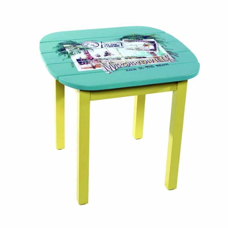 サイドテーブルハンドメイド高さ55cmカリフォルニアポストカードmargaritavillePOSTCARDSIDETABLE