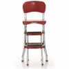 コスコカウンターチェアステップスツール踏み台レッド赤Cosco11120RED1ERetroCounterChair/StepStool