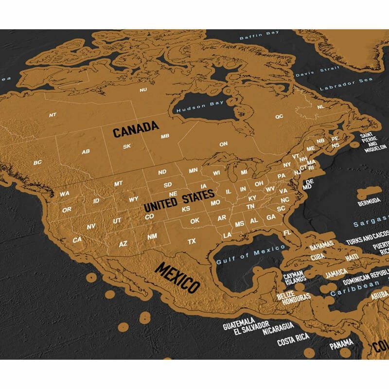 世界地図ポスター国旗メルカトル図法ステッカーシール付ワールドマップ61×43アメリカScratchOffWorldMapPoster-TravelMapwithUSStatesandCountryFlags,TracksYourAdventures.ScratcherIncluded,ByEarthabitats