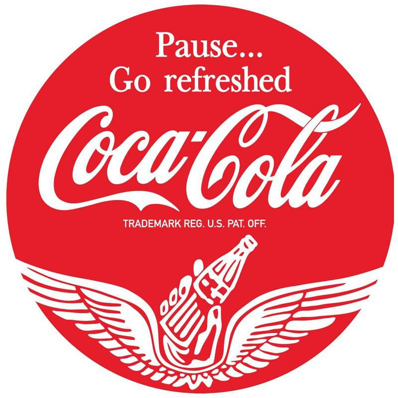 コカコーラバーテーブル丸型パブテーブルレトロアンティークビンテージCoca-Cola"Wings"ChromePubTable