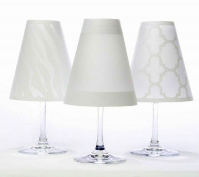 ディポッター ワイングラスシェード マンハッタン トリオ - ホワイト 6点セット di Potter Wine shades Manhattan Trio - White