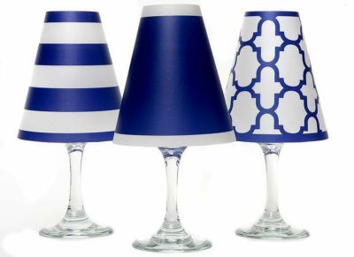 ディポッター ワイングラスシェード ナンタケット トリオ - シー・ブルー 6点セット di Potter Wine shades Nantucket Trio - Sea Blue