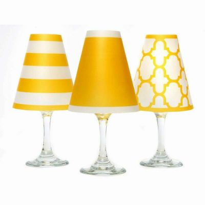 ディポッター ワイングラスシェード ナンタケット トリオ - ゴールデン・イエロー 6点セット di Potter Wine shades Nantucket Trio - Golden Yellow