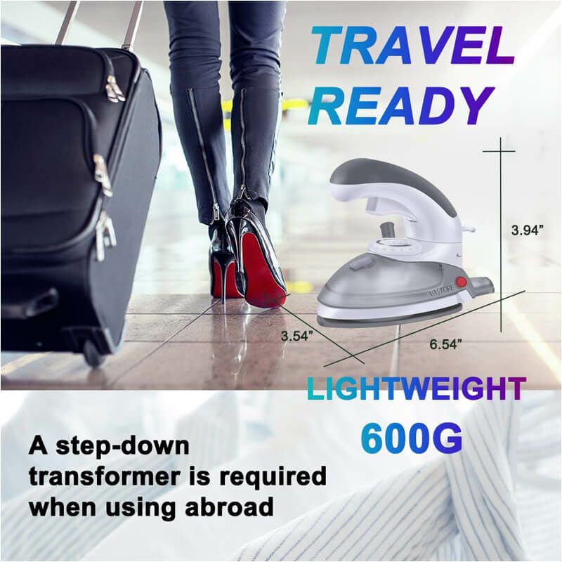 スチームアイロンハンディスチーマーミニトラベル旅行用携帯アイロンVASTORETravelMiniSteamIron[Dual-useforIron&Steamer]PowerfulPortableSteamIron家電