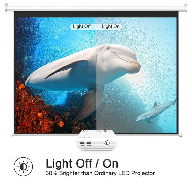 プロジェクターミニコンパクト最大176インチDR.JProfessionalHI-041080PSupported4InchMiniProjectorwith170"Display-40,000HoursLEDFullHDVideoProjector,CompatiblewithHDMI,USB,SD家電