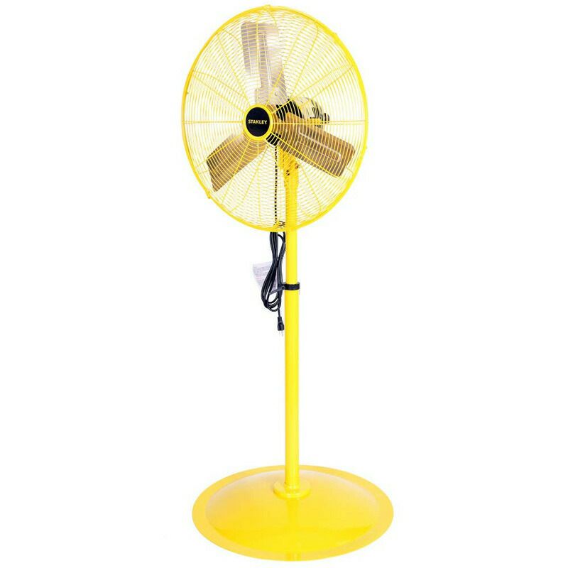 扇風機 高さ最大188cm 金属製 イエロー 黄色 スタンレー STANLEY ST-24P High Velocity Pedestal Fan 24