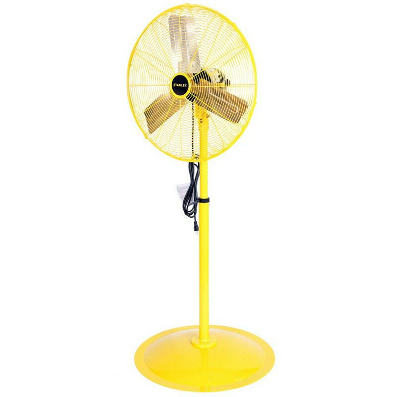 扇風機高さ最大188cm金属製イエロー黄色STANLEYST-24PHighVelocityPedestalFan24"Yellow,Black家電