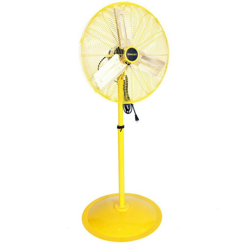 扇風機高さ最大188cm金属製イエロー黄色STANLEYST-24PHighVelocityPedestalFan24"Yellow,Black家電