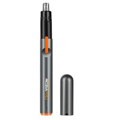 痛くない 充電式 電動鼻毛カッター シェーバー 水洗い可 静か USB充電 旅行<br> Nose Hair Trimmer, Electric Nose Ear Hair Trimmer for Men Women, Double Edge Blades, Painless Trimming, Gray (Silver) 家電