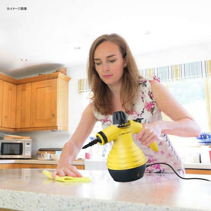 スチームクリーナーアクセサリー9種セットComfordayMulti-PurposeHandheldPressurizedSteamCleanerwith9-PieceAccessoriesforStainRemoval,Carpets,Curtains,CarSeats,KitchenSurface&MuchMore(Yellow)家電