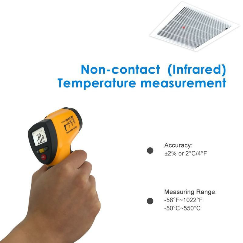 赤外線温度計非接触Helect(NOTforHuman)InfraredThermometer,Non-ContactDigitalLaserTemperatureGun-58°Fto1022°F(-50°Cto550°C)withLCDDisplay