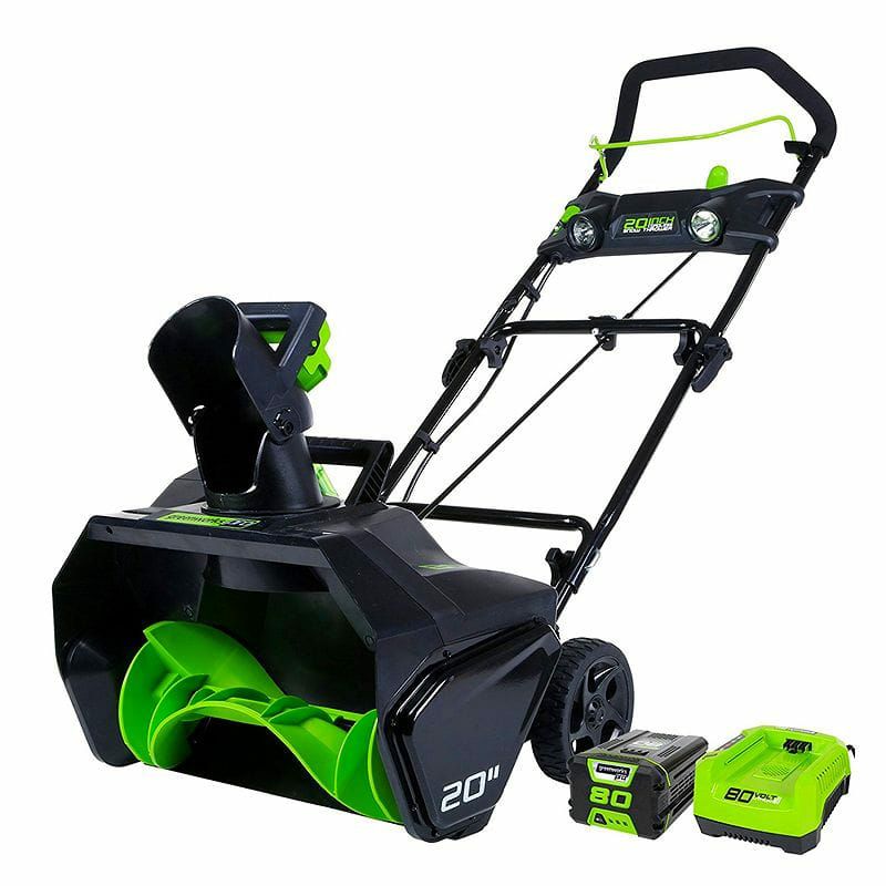 本格コードレス除雪機雪かき機充電式GreenWorksPro80V20-InchCordlessSnowThrower,2AhBattery&ChargerIncluded