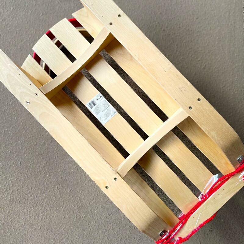 ソリ木製アウトドアFlexibleFlyerBabyPullSled.WoodToddlerTo-Boggan.WoodenSleighforKids