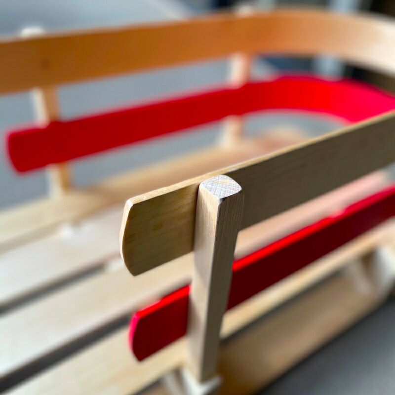 ソリ木製アウトドアFlexibleFlyerBabyPullSled.WoodToddlerTo-Boggan.WoodenSleighforKids