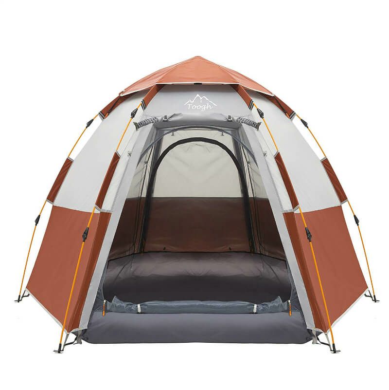 ドーム型ポップアップテント小型最大4人アウトドアキャンプフェス日除け防水Toogh3-4PersonCampingTentBackpackingTents