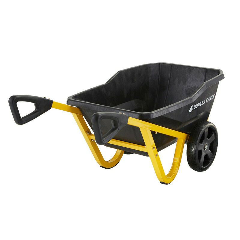 送料無料 Garden Carts Yard Dump Wagon Cart Lawn Utility Cart Outdoor Steel Heavy Dut - 4