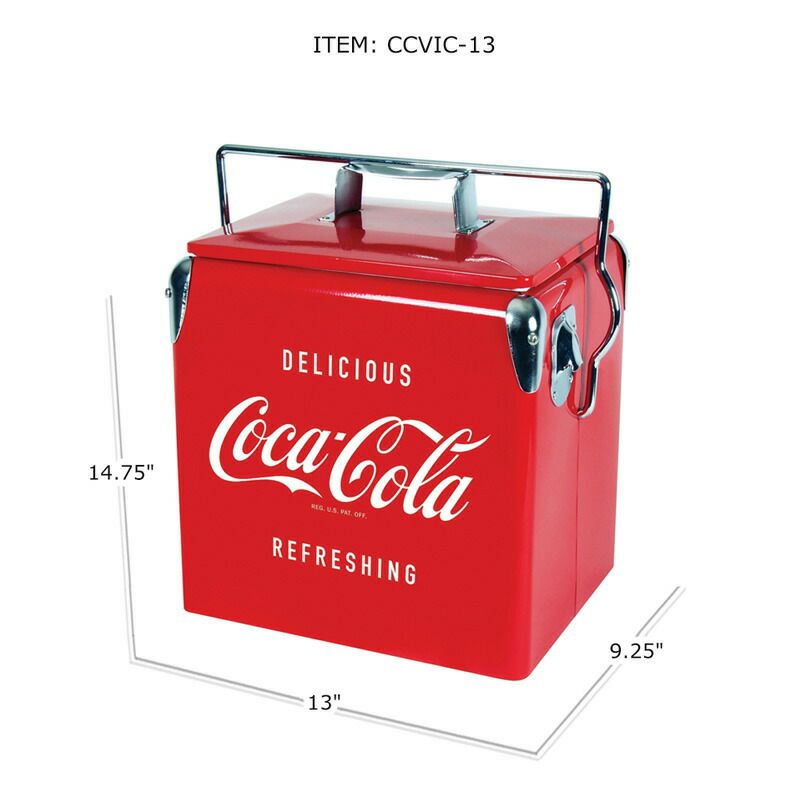 コカコーラクーラーボックス最大18缶13LレトロCocaColaVintageRetro14Quart(13Liter)IceChestPicnicCooler