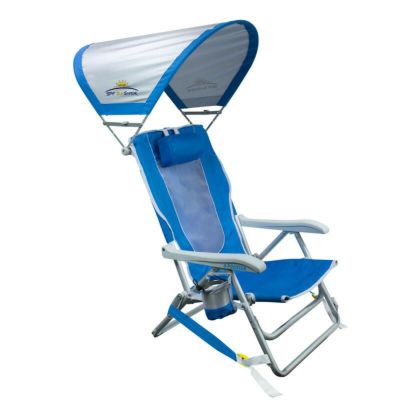 折りたたみ椅子日よけ付ビーチチェアーサンシェードチェアーアウトドアキャンプ海GCIOutdoorSUNSHADEBACKPACKBEACHCHAIR