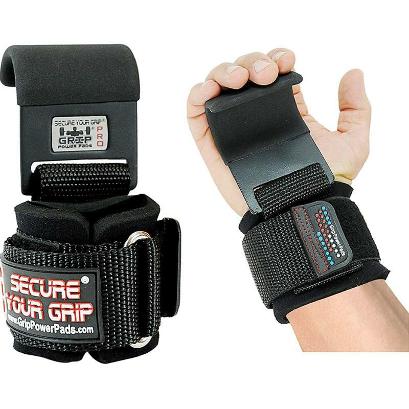 リフティングフックプロメタルスチールジムトレーニング筋トレHeavyDutyPROMetalLiftingSteelHooksBestPowerWeightliftingSetof2PremiumThickPaddedWorkoutHookGloves