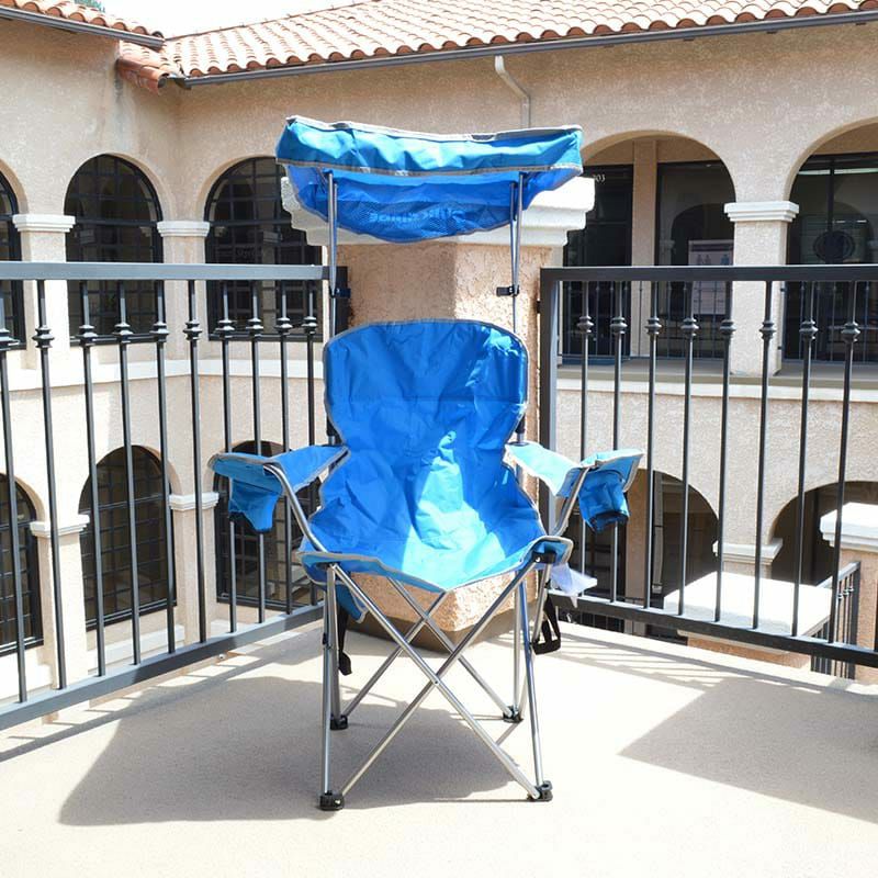 日傘付折り畳み椅子日焼け対策ビーチチェア野外フェス運動会キャンプに最適QuikShadeAdjustableCanopyFoldingCampChair【smtb-】