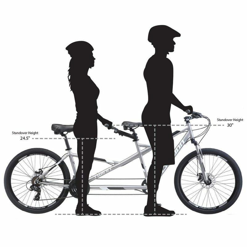 タンデム自転車26インチSchwinnTwinnTandem26”WheelBicycle,Grey,OneFrameSize20”