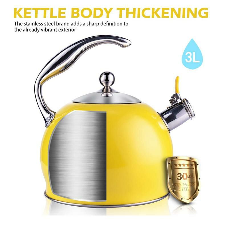 笛吹ケトルやかん3LステンレスIH対応TeaKettleBest3QuartinductionModernStainlessSteelSurgicalWhistlingTeapot-TeaPotForStoveTop