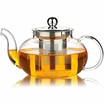 ガラスティーポット800mlGreenTeaKettleGlass-LooseLeafTeaPotwithInfuserandLid-TeapotwithStrainer